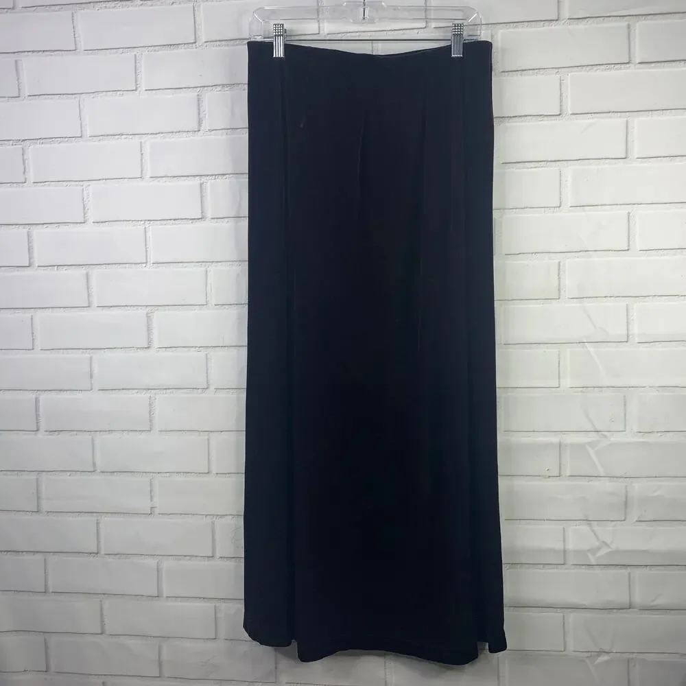 vintage Worthington velvet maxi skirt deep purple formal cocktail goth size 16